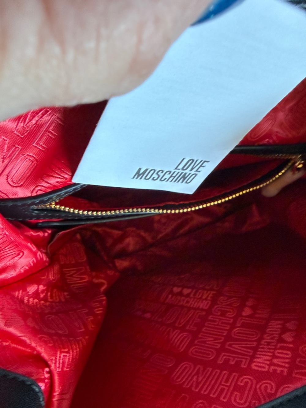 Love Moschino Black Backpack with Red Heart Accent - Picture 7 of 13